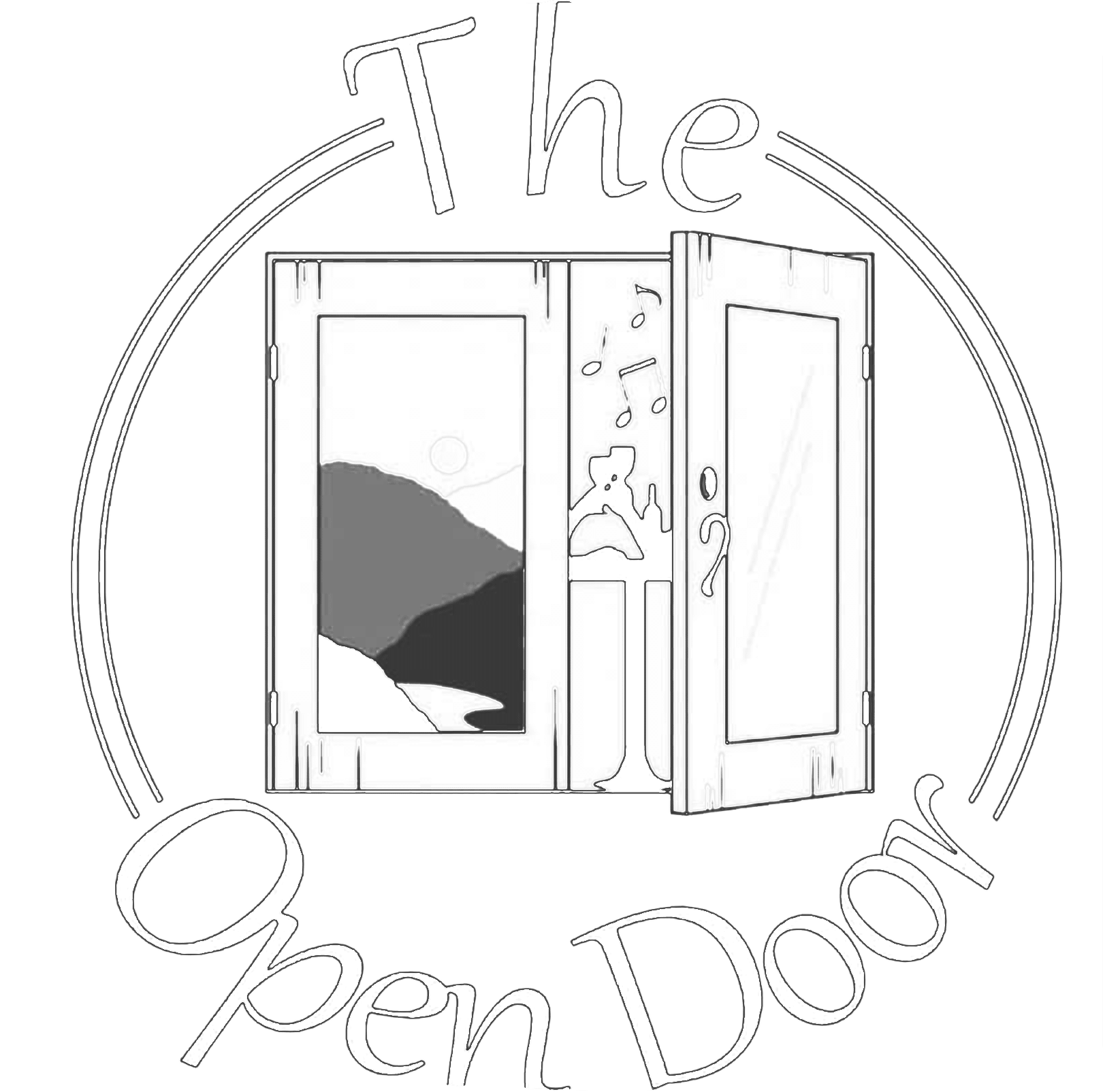 the open door logo white 2